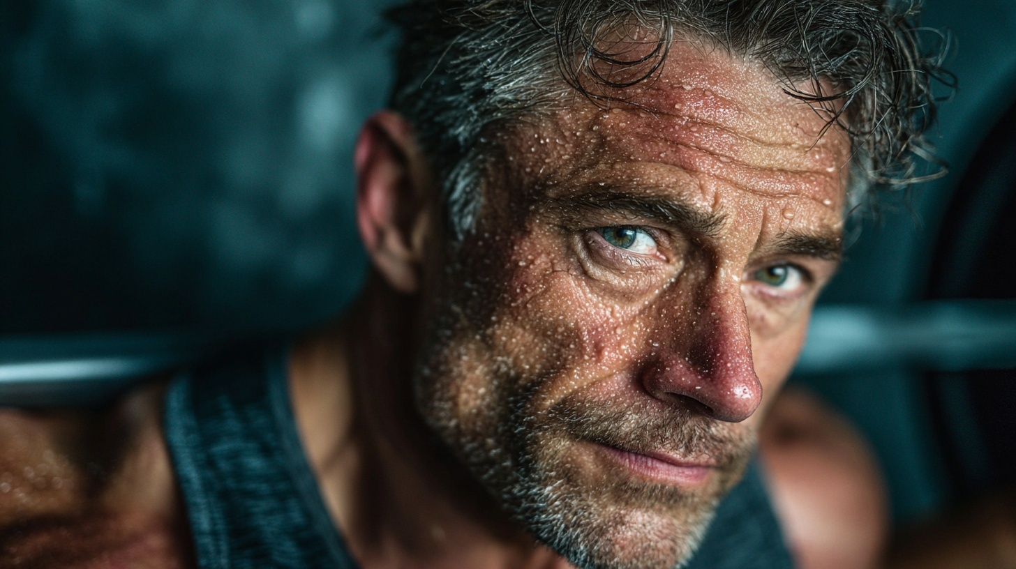 Чоловік під час тренування